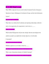 ICS 300 Final Exam Questions and Answers