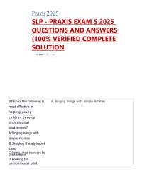 Praxis SLP Exam 2025: Questions and Answers for Speech-Language Pathology