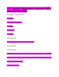 Agency Management: Growth Stages, Value Statements, and Financial Health Assessment