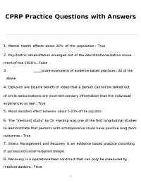 CPRP Practice Questions and Answers