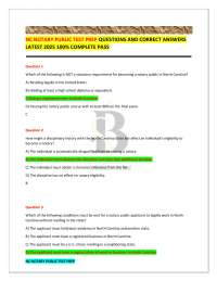 NC Notary Public Exam Prep: Questions and Answers 2025