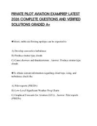 PRIVATE PILOT AVIATION EXAMPREP LATEST 2026 COMPLETE QUESTIONS AND VERIFIED SOLUTIONS GRAD