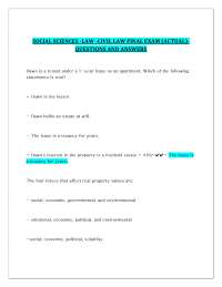 SOCIAL SCIENCES -LAW -CIVIL LAW FINAL EXAM (ACTUAL)- QUESTIONS AND ANSWERS
