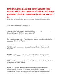 National Fuel Gas Code Exam: Questions and Answers for 2025