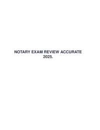 Notary Public Exam Review: Accurate Questions and Answers for 2025