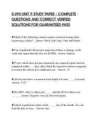 S-290 UNIT 9 STUDY PAPER – COMPLETE QUESTIONS AND CORRECT VERIFIED SOLUTIONS FOR GUARANTEE