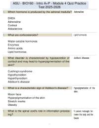 BIO160 Anatomy and Physiology Module 4 Quiz Practice