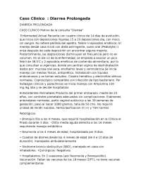 Caso Clínico: Diarrea Prolongada en Pediatría