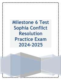 Conflict Resolution Practice Exam 2024-2025