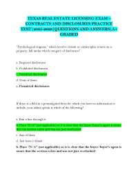 Texas Real Estate Licensing Exam: Contracts and Disclosures Practice Test 2025-2026
