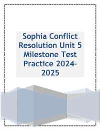 Conflict Resolution Practice Test 2024-2025