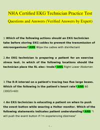 NHA Certified EKG Technician Practice Test: Questions and Answers