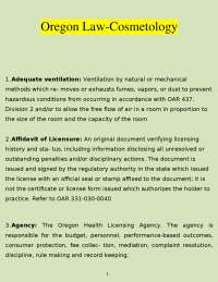 Oregon Cosmetology Law: Key Definitions and Regulations