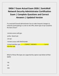 SNSA 7 Exam: SonicWall Network Security Administrator Certification Practice Questions