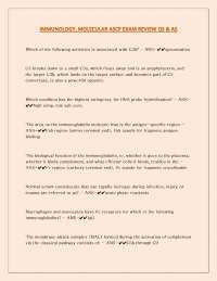 Immunology Quiz: Key Concepts and Mechanisms