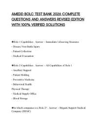 AMEDD BOLC TEST BANK 2026 COMPLETE QUESTIONS AND ANSWERS REVISED EDITION WITH 100% VERIFIE