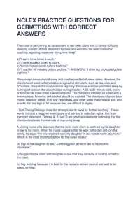 NCLEX Geriatrics and Cardiology Practice Questions with Answers