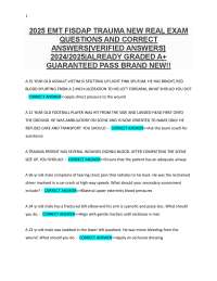EMT Trauma Exam Questions and Answers 2024/2025