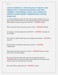 CMN 571 Pediatric Exam Q&A: Accurate and Verified Solutions