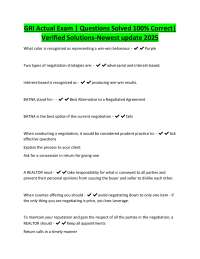 Real Estate Exam Questions and Answers: GRI Certification