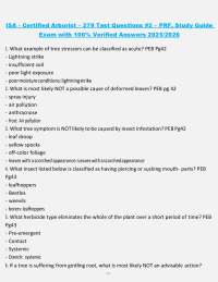 ISA Certified Arborist Exam Questions and Answers 2025/2026