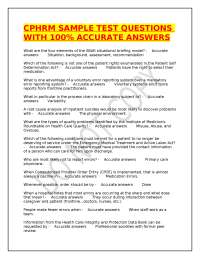 CPHRM Exam Sample Questions and Answers: Healthcare Risk Management