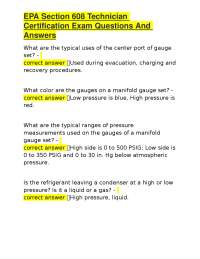 EPA Section 608 Technician Certification Exam: Questions and Answers