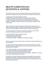 Gerontology Practice Questions and Answers for Practical Nurses