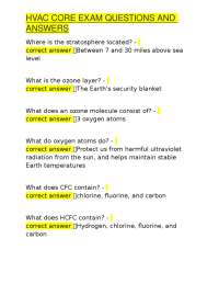 HVAC Core Exam: Questions and Answers for Certification