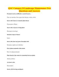 QAC Category B Landscape Maintenance Test: Questions and Answers