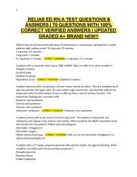 RELIAS ED RN A Test Questions and Answers: Comprehensive Review