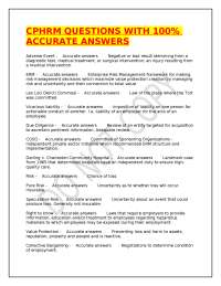 CPHRM Exam Questions and Answers: A Comprehensive Review