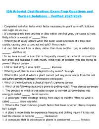 ISA Arborist Certification Exam Prep: Questions and Solutions 2025/2026