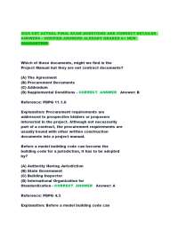 Construction Documents and Contracts: Exam Questions and Answers