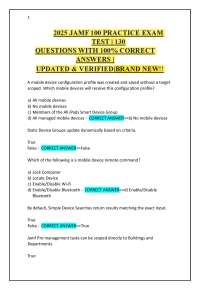JAMF 100 Practice Exam 2025: Questions and Answers