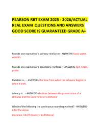 PEARSON RBT EXAM 2025 - 2026/ACTUAL REAL EXAM QUESTIONS AND ANSWERS
