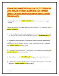 NJ Boating Certificate Midterm Exam 2025: Questions and Answers