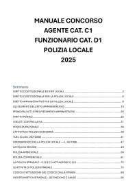 APPUNTI - RIASSUNTO COMPLETO LIBRO ED. SIMONE AGENTE POLIZIA LOCALE / FUNZIONARIO 2025