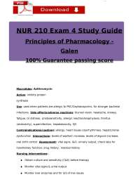 Pharmacology Exam Study Guide: Key Principles and Medications