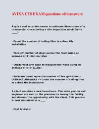 AVIXA CTS Exam Questions with Answers