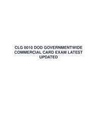 Governmentwide Commercial Purchase Card Exam: Questions and Answers