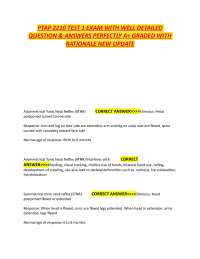 Pediatric Reflexes and Motor Development Exam Questions with Detailed Answers
