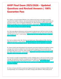 AHIP Final Exam 2025/2026: Questions and Answers