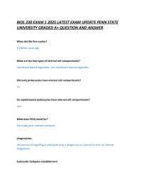 BIOL 230 Exam 1: Question and Answer Review