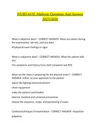 Physical Examination Techniques and Diagnostic Testing: Q&A