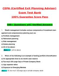 CEPA Exam Test Bank: 500+ Questions with Verified Answers