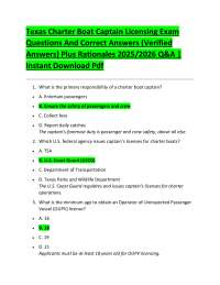 Texas Charter Boat Captain Licensing Exam: Q&A for 2025/2026