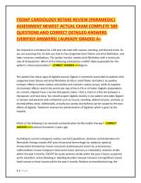 Cardiology Exam Review: Paramedic Practice Questions and Answers