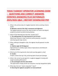 Texas Tugboat Operator Licensing Exam Q&A 2025/2026