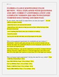 Florida Class E Knowledge Exam Review: Questions and Answers 2025-2026